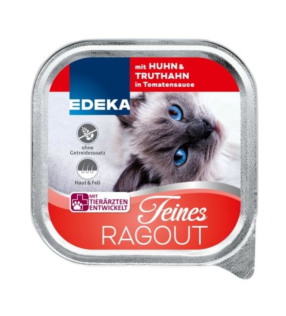 Edeka Feines Ragout Huhn Truthahn dla Kota 100g