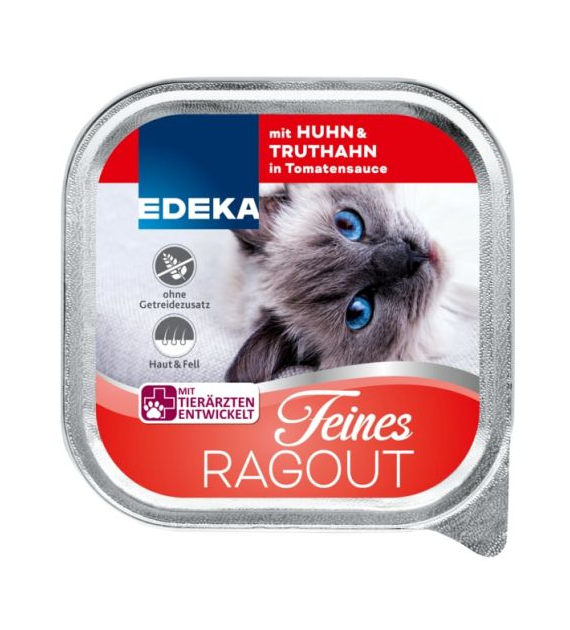 Edeka Feines Ragout Huhn Truthahn dla Kota 100g