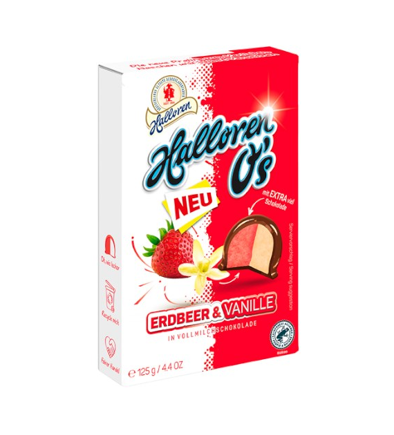 Halloren O's Erdbeer & Vanille 12szt 125g
