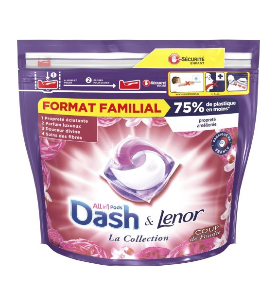 Dash & Lenor All in1 Pods Coup de Foudre 50p 1,2kg