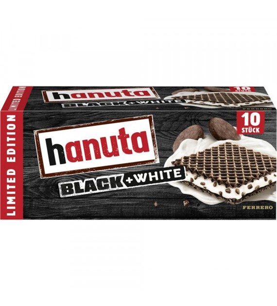 Hanuta Black + White Wafelki 10szt 220g