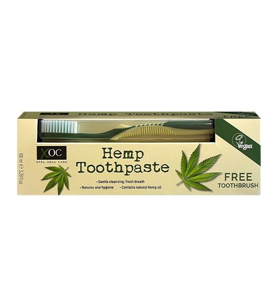 XOC Hemp Toothpaste Pasta 100ml + Szczoteczka 1szt