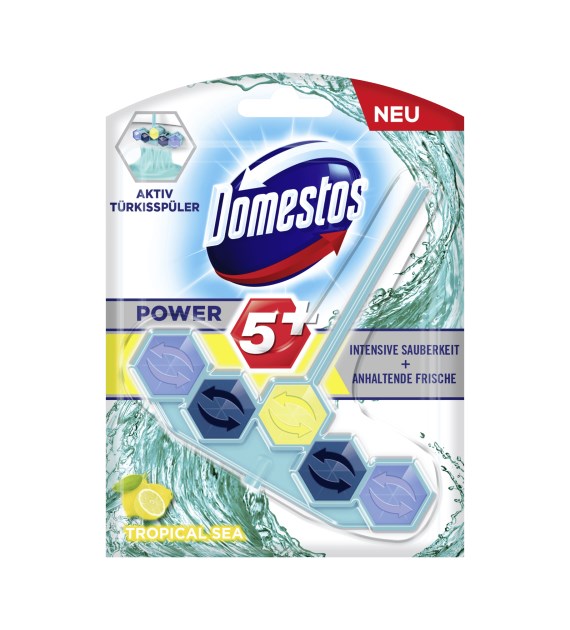 Domestos Power 5+ Tropical Sea Zawieszka WC 53g