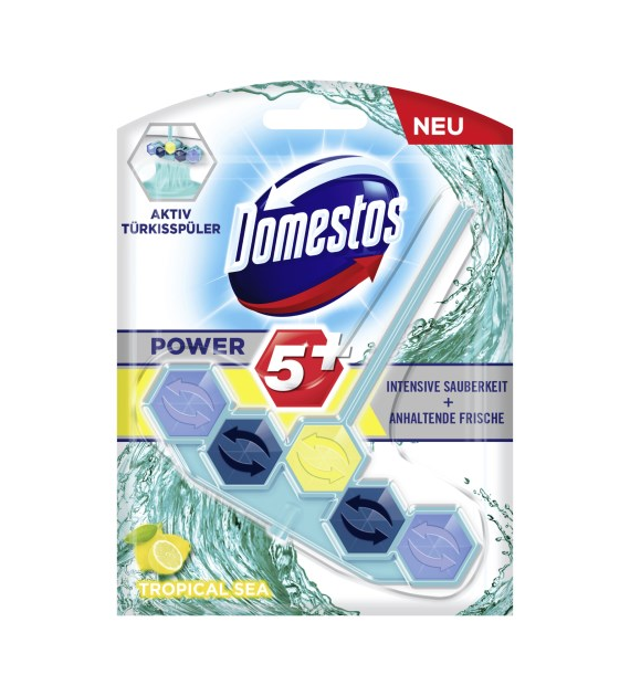 Domestos Power 5+ Tropical Sea Zawieszka WC 53g