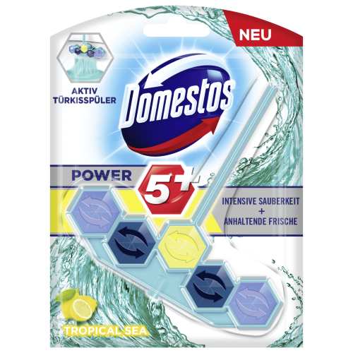 Domestos Power 5+ Tropical Sea Zawieszka WC 53g