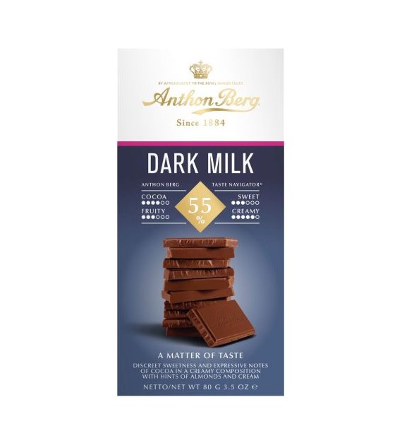 Anthon Berg Dark Milk 55% Cocoa Czekolada 80g