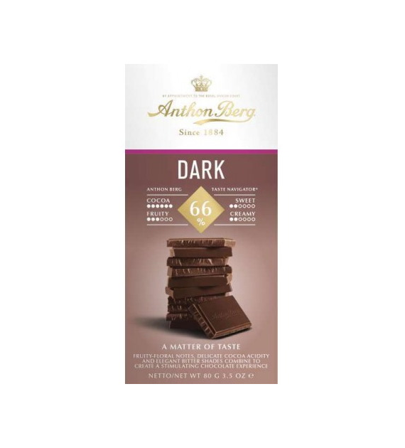 Anthon Berg Dark 66% Cocoa Czekolada 80g