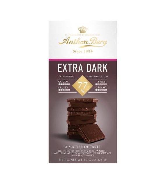Anthon Berg Extra Dark 77% Cocoa Czekolada 80g