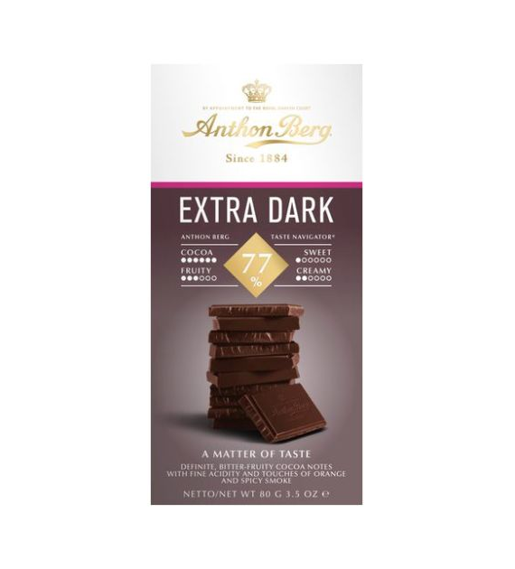 Anthon Berg Extra Dark 77% Cocoa Czekolada 80g