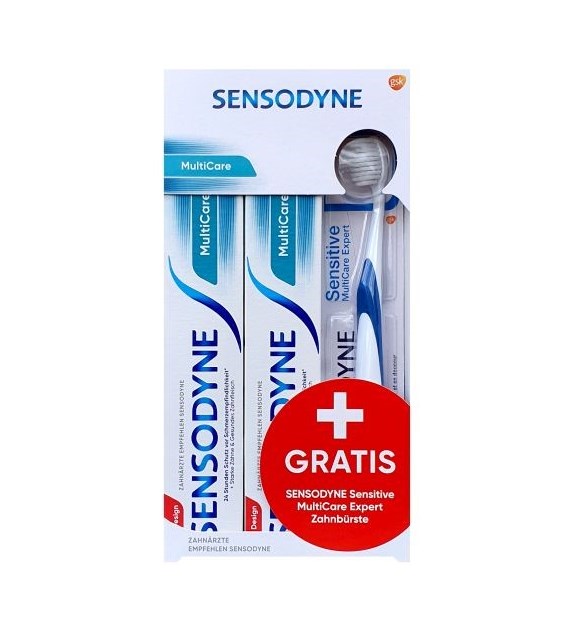 Sensodyne MultiCare Pasta 2x75ml + Szczoteczka