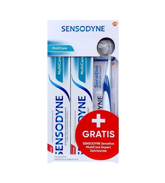 Sensodyne MultiCare Pasta 2x75ml + Szczoteczka