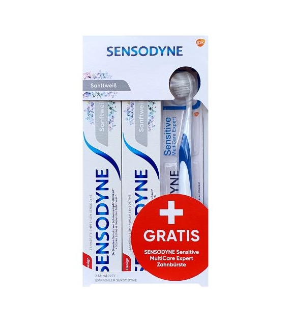 Sensodyne Sanftweiss Pasta 2x75ml + Szczoteczka