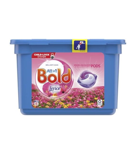 Bold All in 1 Lenor Sparkling Bloom Pods 15p 361g