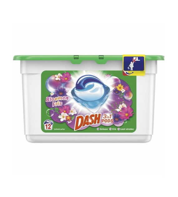 Dash 3in1 Pods Kleur Bloemen Fris 12p 297g