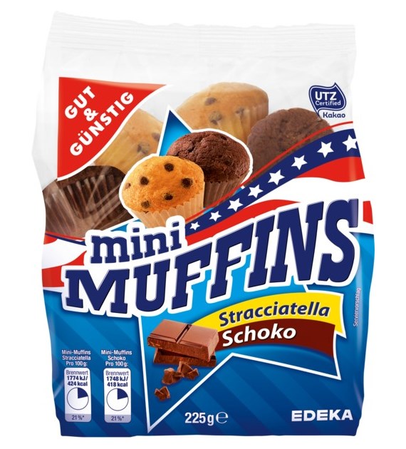 G&G Mini Muffins Straciatella Schoko 225g