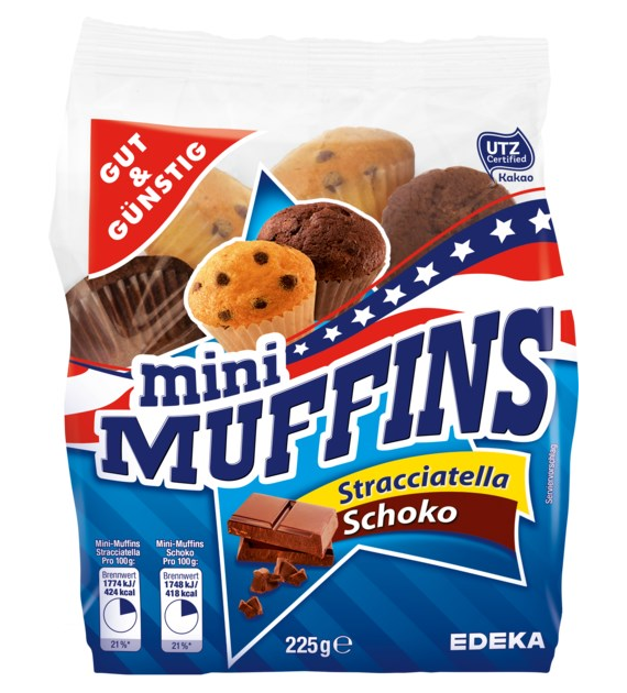 G&G Mini Muffins Straciatella Schoko 225g