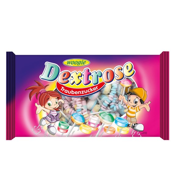 Woogie Dextrose Cukierki Pudrowe 400g