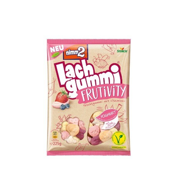 Nimm2 Lach Gummi Frutivity Yoghurt Żelki 225g
