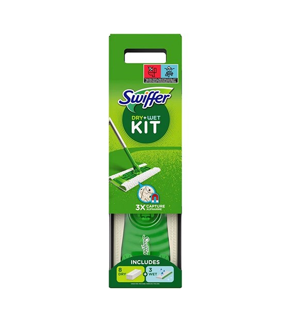 Swiffer Kit Mop Ściereczki Dry 8szt + Wet 3szt