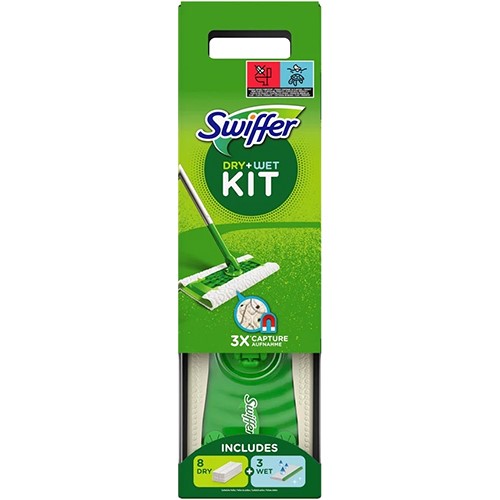 Swiffer Kit Mop Ściereczki Dry 8szt + Wet 3szt