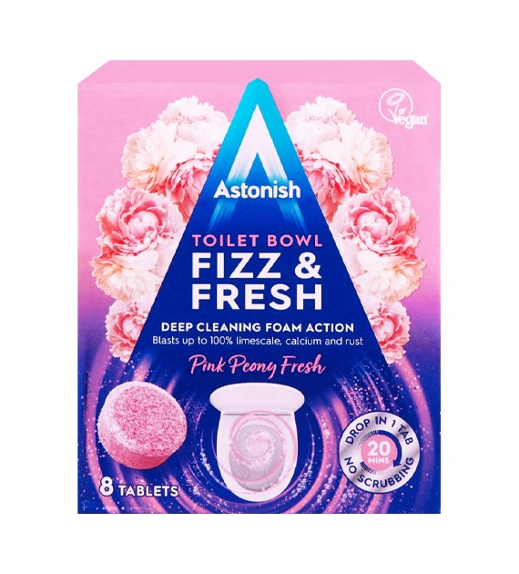 Astonish Fizz Fresh Pink Peony Fresh WC Tabs 8szt