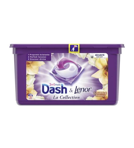 Dash 3en1 Lenor Pods Souffle Precieux 35p 959g