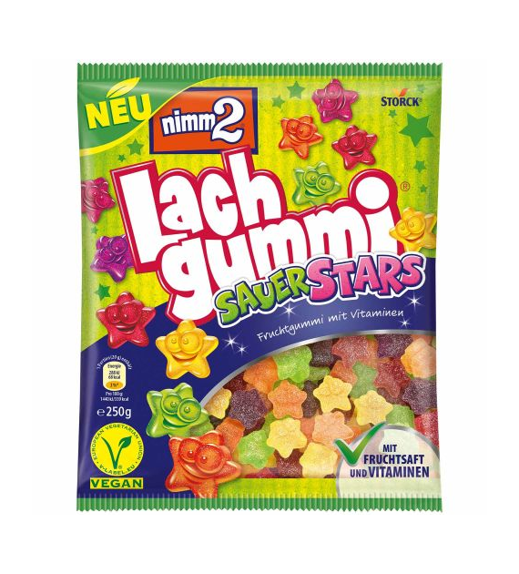 Nimm2 Lach Gummi Sauer Stars Vegetarian 250g