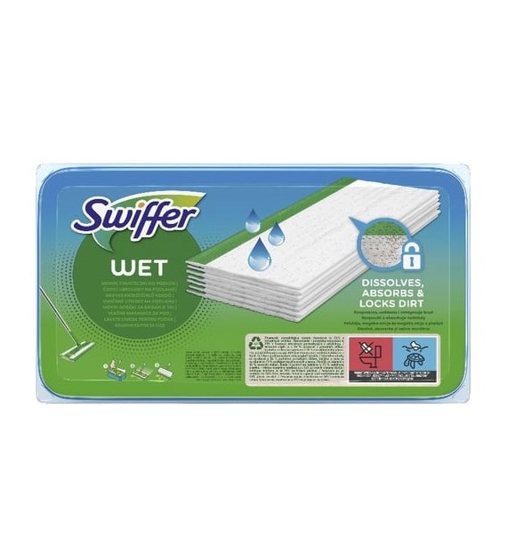 Swiffer Wet+ Antibacterial Zitrone Chust 10szt