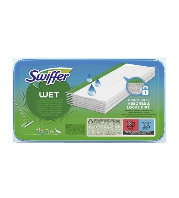 Swiffer Wet+ Antibacterial Zitrone Chust 10szt