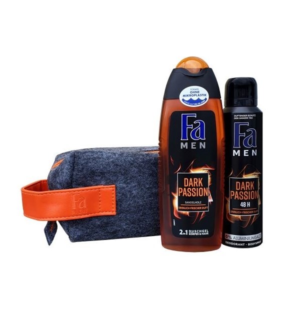 Fa Dark Passion Kosmetyczka Gel 250ml + Deo 150ml