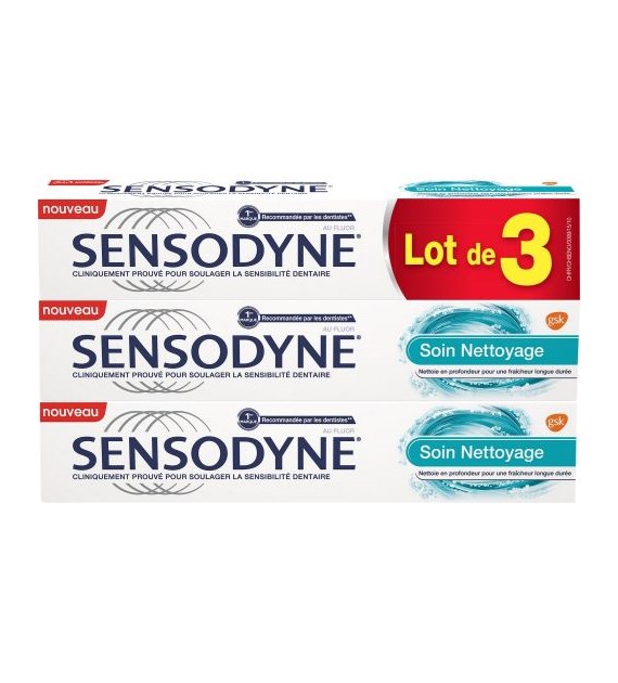 Sensodyne Soin Gel Fraicheur Int 3pack 3x75ml