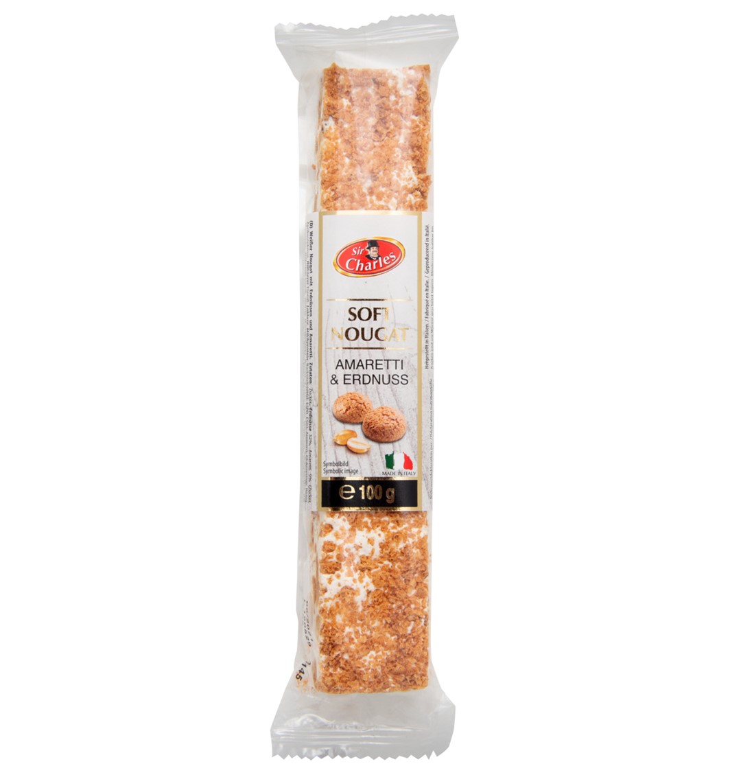 Sir Charles Nougat Amaretti Erdnuss 100g