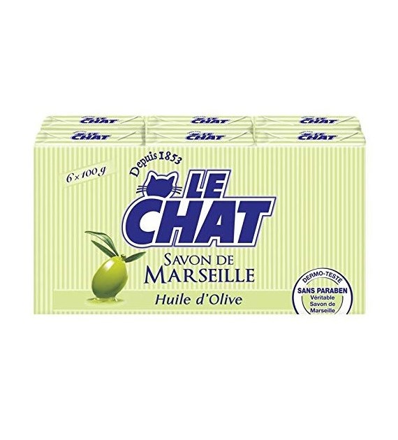 Le Chat Savon Marseille Olive Mydło 6x100g 600g