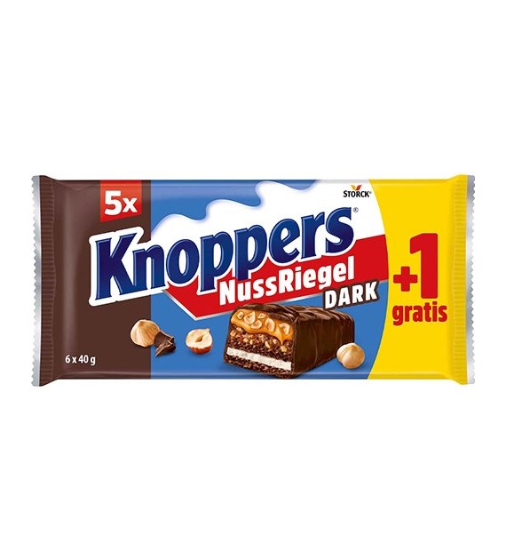 Knoppers Nuss Riegel Dark 5+1szt 240g