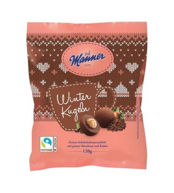 Manner Winter Kugeln Haselnuss Kakao 120g
