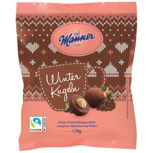 Manner Winter Kugeln Haselnuss Kakao 120g