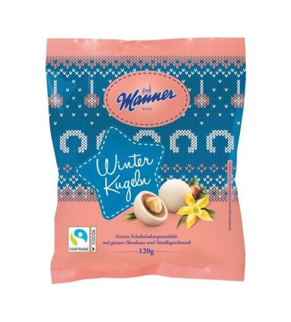 Manner Winter Kugeln Haselnuss Vanille 120g