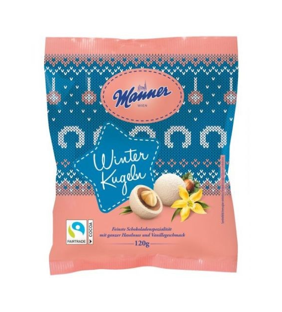 Manner Winter Kugeln Haselnuss Vanille 120g