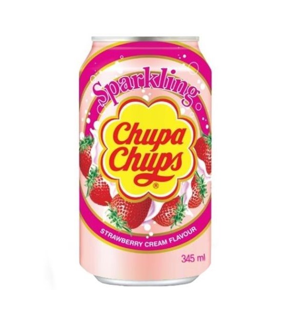 Chupa Chups Sparkling Strawberry & Cream 345ml