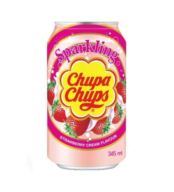 Chupa Chups Sparkling Strawberry & Cream 345ml