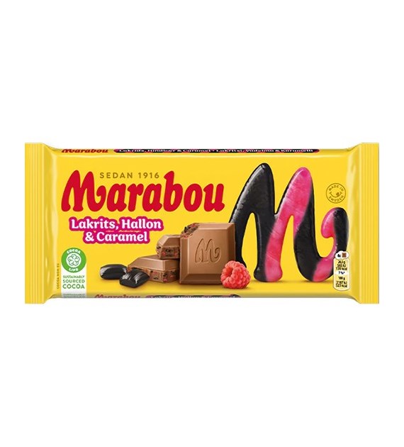Marabou Lakrits Hallon & Caramel Czekolada 160g