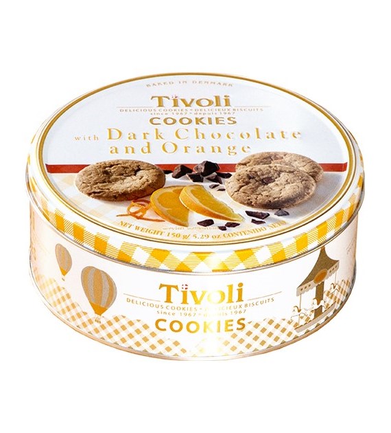 Tivoli Dark Chocolate & Orange Ciastka Puszka 150g