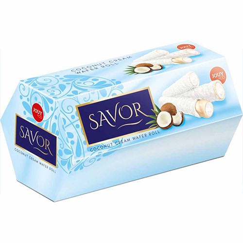 Savor Coconut Wafer Roll 144g