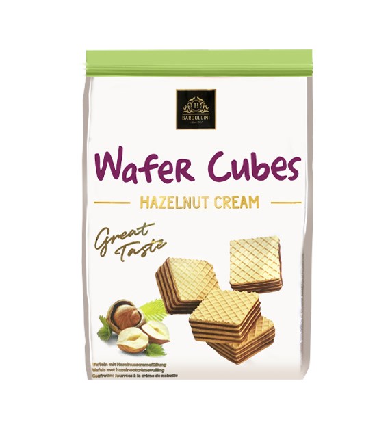 Bardollini Wafer Cubes Hazelnut Cream 220g