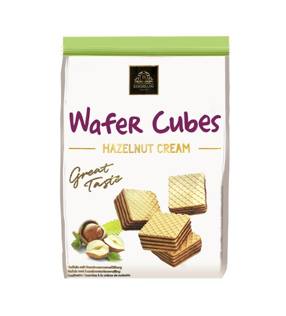 Bardollini Wafer Cubes Hazelnut Cream 220g