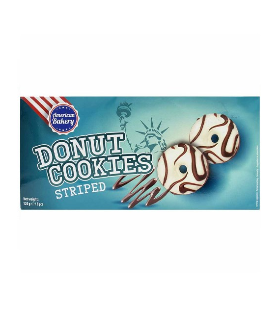 American Bakery Donut Cookies Striped 120g