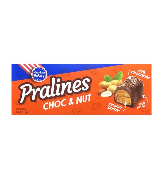 American Bakery Pralines Choc & Nut 128g