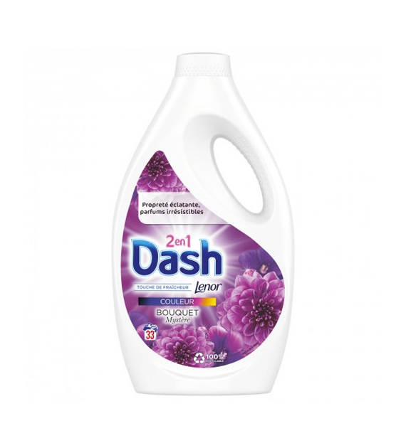 Dash 2en1 Lenor Couleur Bouquet Gel 33p 1,8L