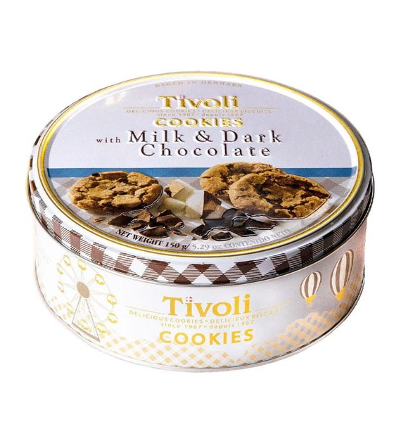 Tivoli Milk & Dark Ciastka Puszka 150g