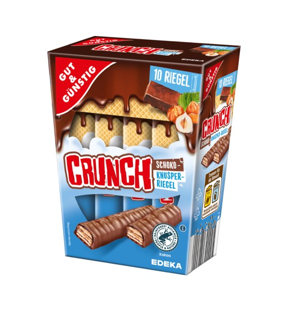 G&G Crunch Schoko Knusper Riegel 10szt 180g